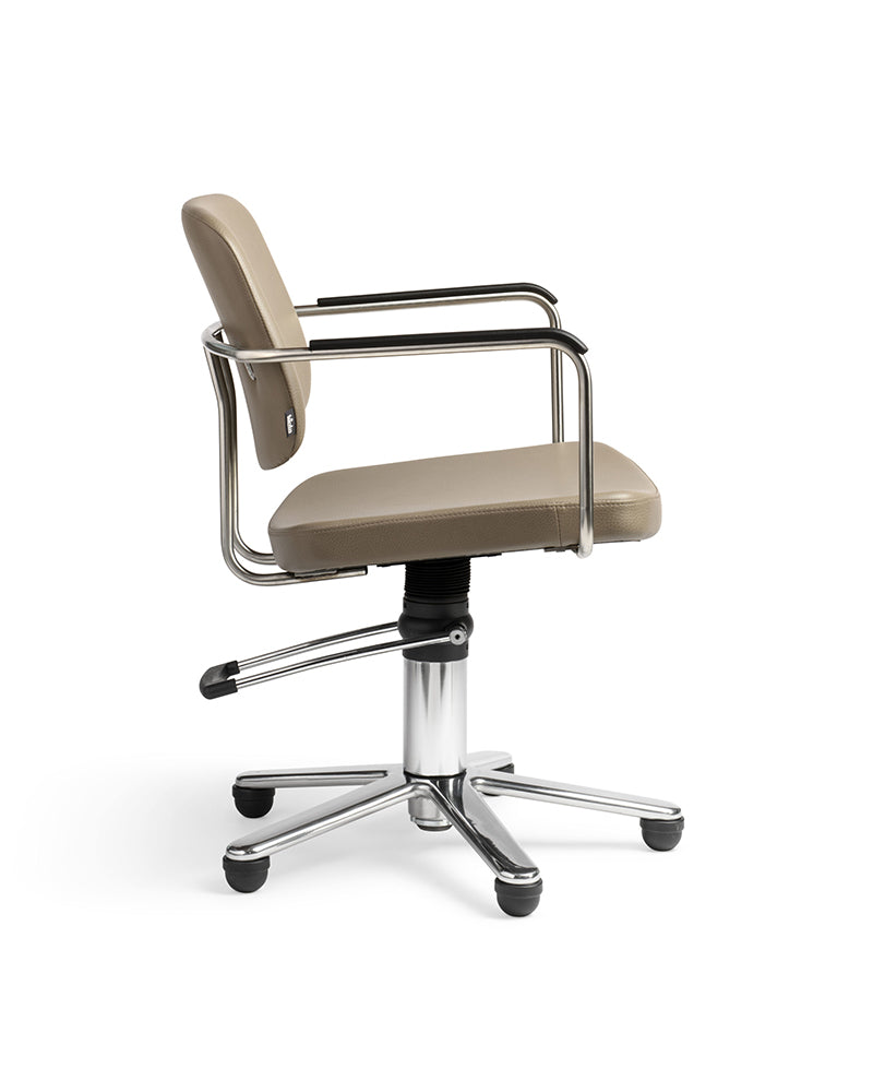 Gogo - Beige styling chair with chrome X-base